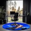 Demon Slayer Printed Round Rug Carpet Chair Rug Area Rug Entryway Doormats,for Office Chair Living Room Bedroom Kitchen Room.