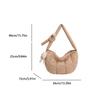Korean Style Puffer Cloud Shoulder Bag Bow Pendant Dumpling Bag Casual Nylon Quilted Handbag  Daily