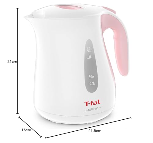 T-fal Electric Kettle, 1.2L, Large Capacity, "Justin Plus Sugar Pink" KO4907JP
