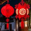 Flocking Cloth Chinese Lantern Red Color With Tassel New Year Decoration Waterproof 3D Puzzle Spring Festival Lantern