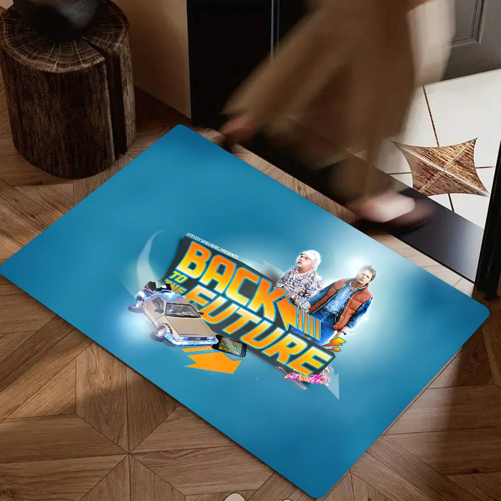 Classic Movies Back To The Future Floor Mat Suitable For Living Room Kitchen Bathroom Non-slip Mat Household Foot Mat