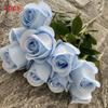 Realistic Rose Silk Buds 9 Stems Artificial Flowers Home Decor Props Photography