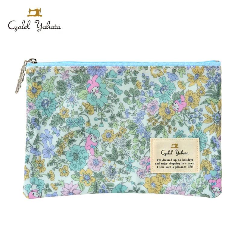 

Sanrio My Melody Косметичка плоская из ткани Liberty Синяя (Цветок) NEW