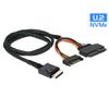SF-017 50cm Oculink SFF-8611 to U.2 U.3 SFF-8639 NVME PCIe PCI-Express SSD Cable for Mainboard SSD