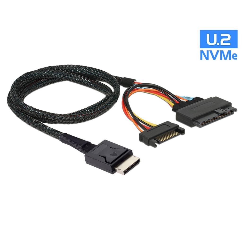 SF-017 50cm Oculink SFF-8611 to U.2 U.3 SFF-8639 NVME PCIe PCI-Express SSD Cable for Mainboard SSD