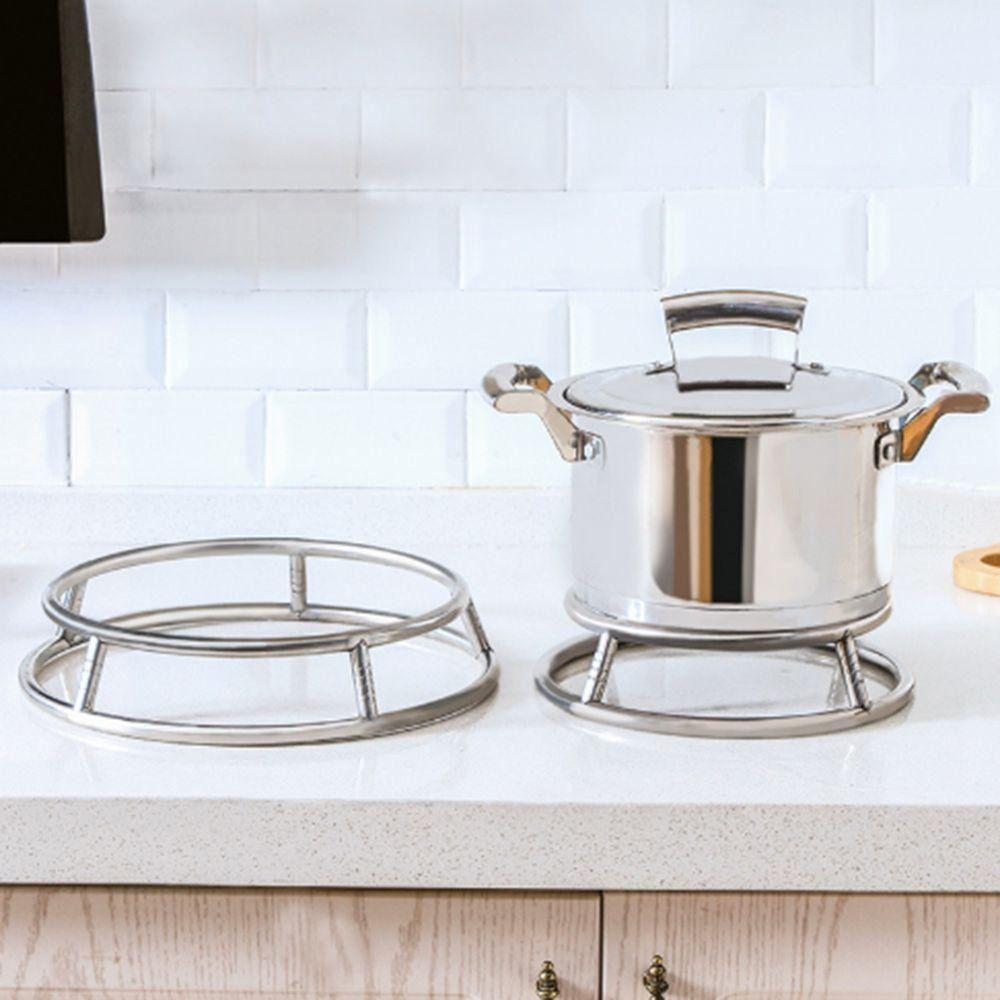 1Pcs Round Bottom Wok Rack Stainless Steel Cookware Ring Durable Pot Mat