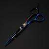 6.0 Inch Black/Blue Electroplated Hair Scissors – Straight & Thinning Barber Scissors