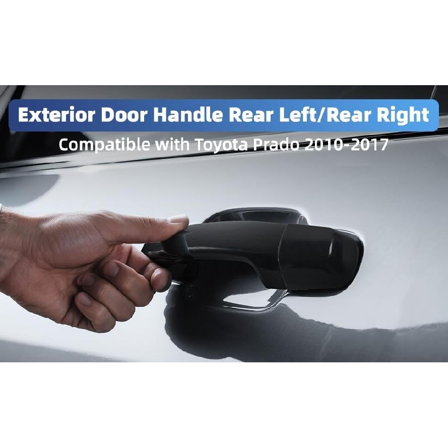 MACHSWON Exterior Door Handle Rear Left/Rear Right, Outside Door Handle Replacement 69211-60090, 2010-17 Compatible with Toyota Prado
