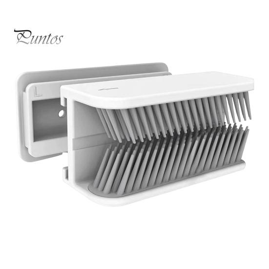 

Силиконовый коллектор для волос, настенный ловушка для волос для душа, протектор слива со съемной щеткой для чистки белый