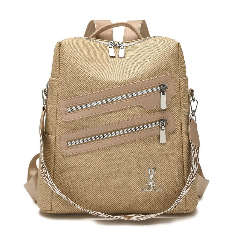 

Large-capacity Women s Double-shoulder Bag Women s Bag Backpack Retro Bag хакі