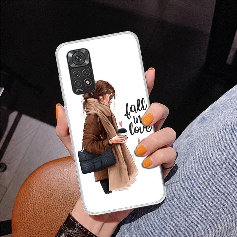 Girl Boss Female Coffee Phone Case For Xiaomi Redmi Note 15 14 13 12S 12 11 Pro Plus 14S 11S 11E 10 10S 11T 5G Personalized Cove