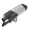 Motorcycle Exhaust Tip 304 Stainless Steel Carbon Fiber Cover Universal for 38‑51mm DiameterSilver