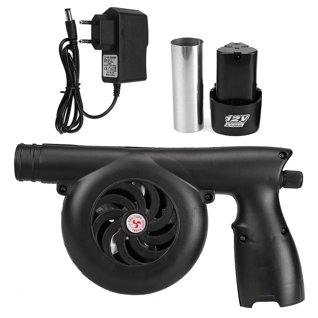 

20 Вт 5200 мАч Беспроводной электрический воздуходув Ручной аккумуляторный воздуходув для листьев Пылесборник для барбекю, кемпинга С 1/2 шт. аккумулятором 5200 мАч 12 В 1*Battery