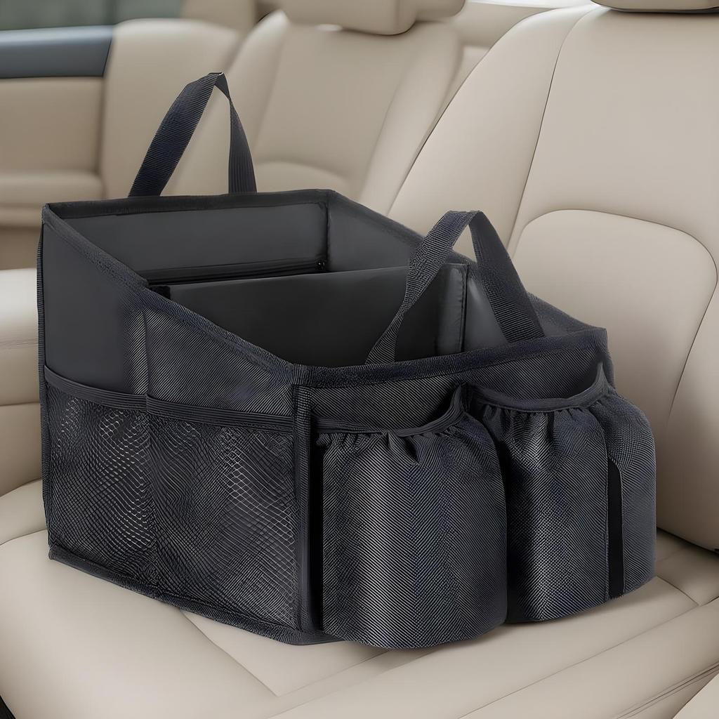 Back Seat Organizer Multi-Compartment Foldable Organization Caddy Interior Organizer Accessories For Toys Tissues Snacks Drinks