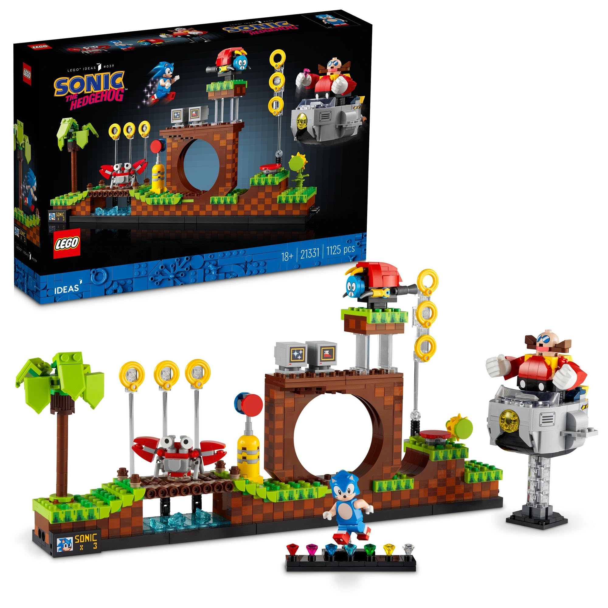 

LEGO Ideas Sonic the Hedgehog  Green Hill Zone 21331 Toy Blocks Gift Video Game Boys Girls Adults