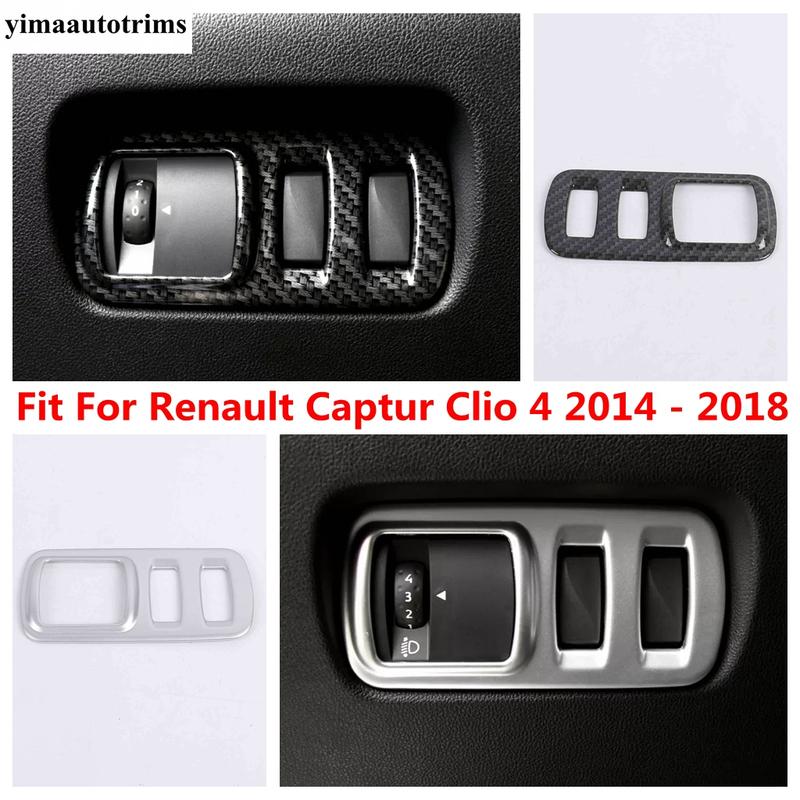Car Headlight Head Light Lamp Adjust Control Switch Button Cover Trim For Renault Captur Clio 4 2014 - 2018 Accessories Interior