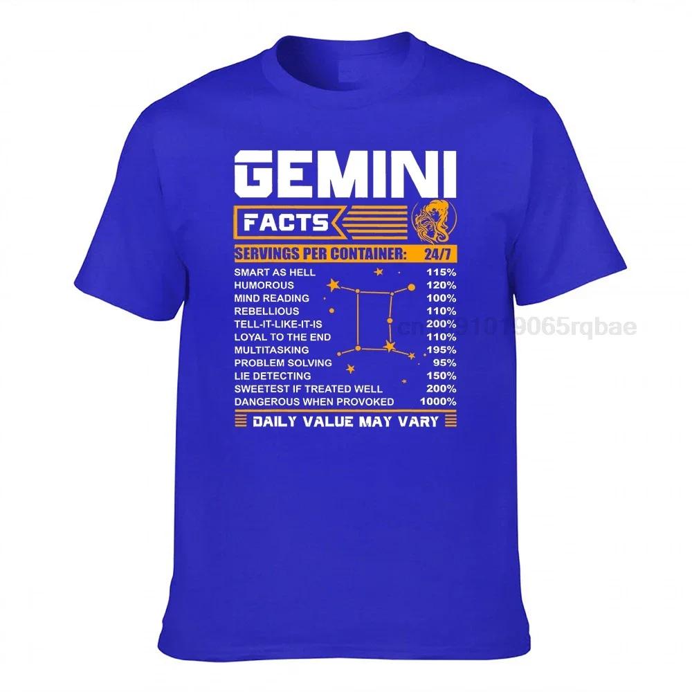 Gemini Facts Zodiac Tshirt Funny Gemini Birthday Gifts T Shirts Crazy Graphic Unisex Tees Crazy Cotton