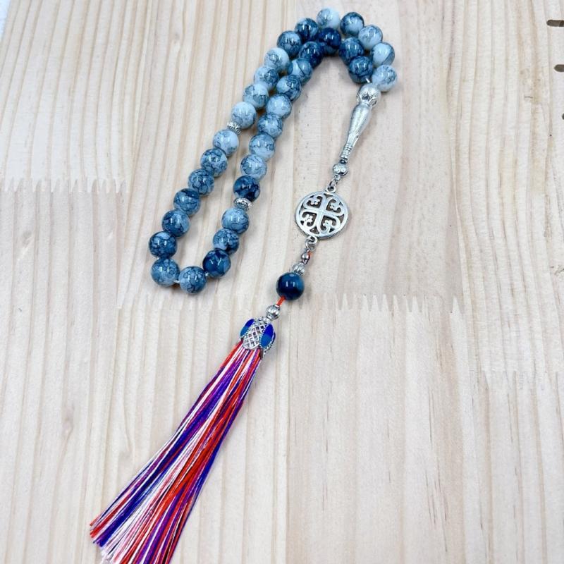 Elegant Prayer Beads Rosary Bracelet Prayer Bracelet Glass Texture Beads Bracelet Suitable for Various Occasions