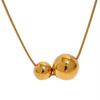 Hot Selling Fashionable and Simple Love Pendant Necklace Stainless Steel Jewelry Size Ball Gold Color Pendant Necklace for Women