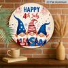 Patriotic Wall Decor, Vintage Independence Day Hanging Decor with Happy 4th of July, American Flag Gnomes, Fireworks & Stars - Lightweight Durable