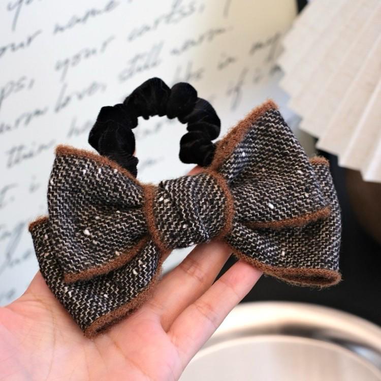 Large DIY Bow Ponytail Holder for Kids - Autumn/Winter Fragrance Style Hair Tie