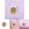 New Creative Unique Design Beer Mug Shaped Metal Brooch With Geometric Style For Fashionable Accessories