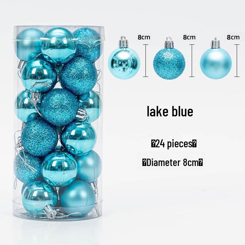 Christmas Tree Hanging Ball Ornaments - Electroplated & Colored Balls for Mall or Bar Ceiling Decoration, Large Bucket Set