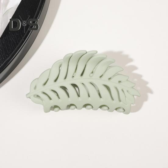 Kvinner Stor Hårklemme Bladform Hul Design Hårklo Bakhode Dusj Hårklo Blad Griper Hårtilbehør