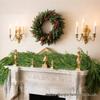 Christmas Simulation Greenery: Norfolk Pine & Cypress Garland with Artificial Pine Needles for Fireplace Decor