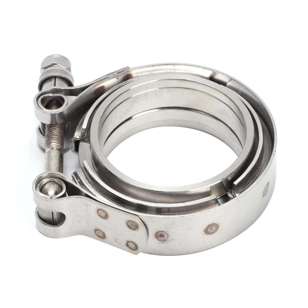 2.25in V Band Stainless Steel Clamp with 2 Flange for Turbo Exhaust Downpipe