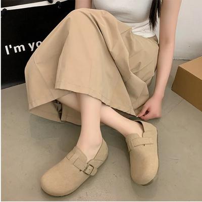 2024 Brand Ladies Shoes Slip-on Women's Flats Fashion Belt Buckle Daily Flats Women Hot Sale Round Toe Flat Low Heelszapatos