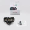 Dual Color LED Motorcycle Headlight: Three-Eye Spotlight, High/Low Beam, Waterproof, Electric Motorcycle Modification.