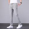 Pantaloni de afaceri elastici cu picior drept pentru bărbați, de primăvară și toamnă - Modă pentru tineret, culoare uni
