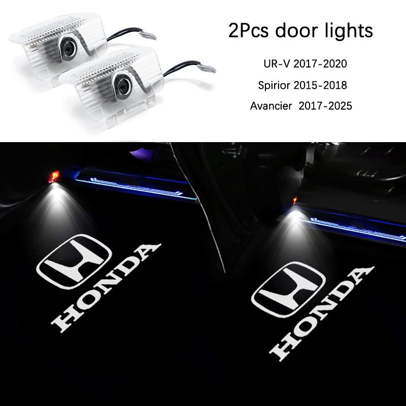 

2Pcs Car Door Welcome Lights Projector Lamps Accessories For Honda Civic FIT Accord Prelude CRV 5th City CRZ CRX Jazz HRV Pilot