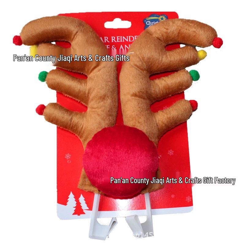 Car Decoration Reindeer Antlers - Christmas Ornaments for Show Cars