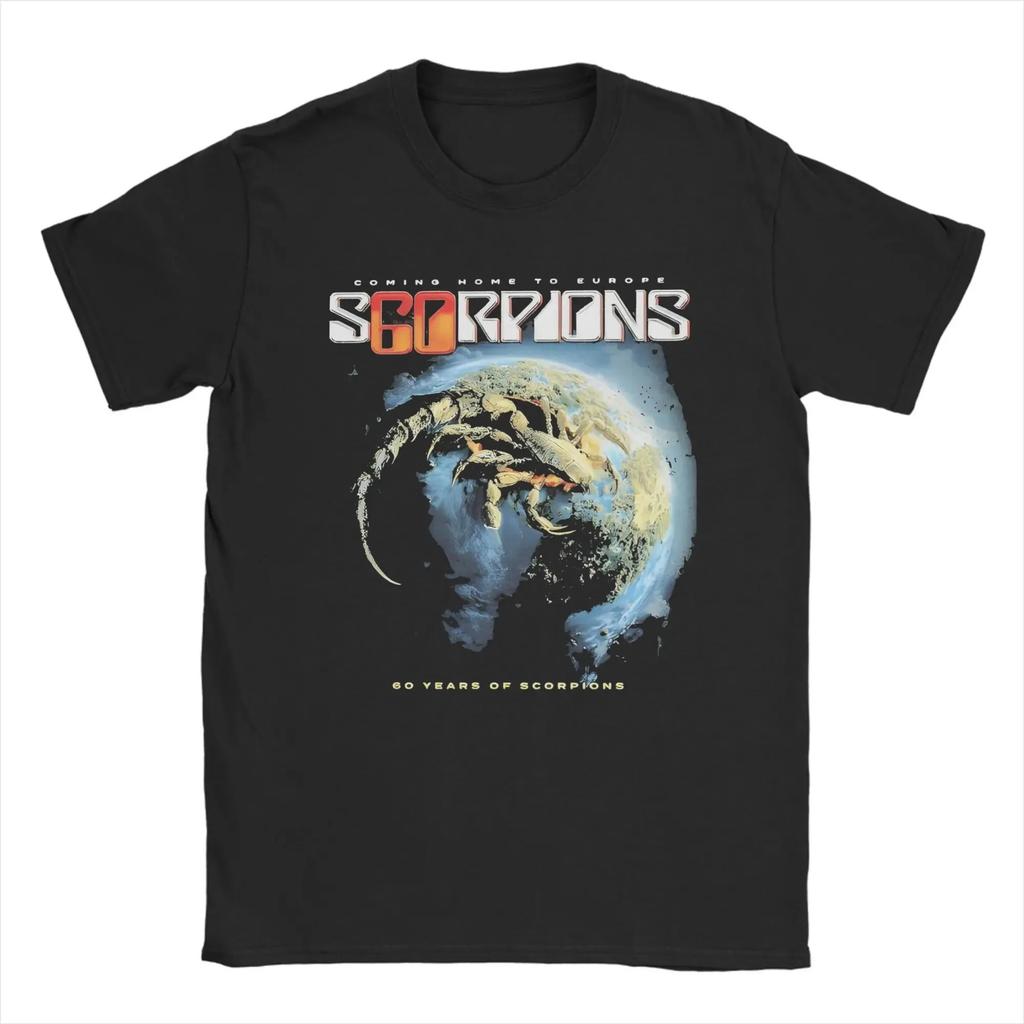 Scorpions Rock Anniversary Poster Graphic TShirt Street Harajuku Fashion 100 Cotton Unisex Loose Summer Casual Top Tshirts