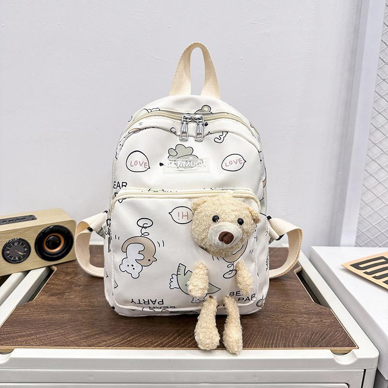 Adorable Bear Design Lightweight Kindergarten Backpack For Boys And Girls In Multiple Colors
