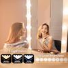 Hollywood Style LED Vanity Light with Touch-Controlled Three-Color Stepless Dimming