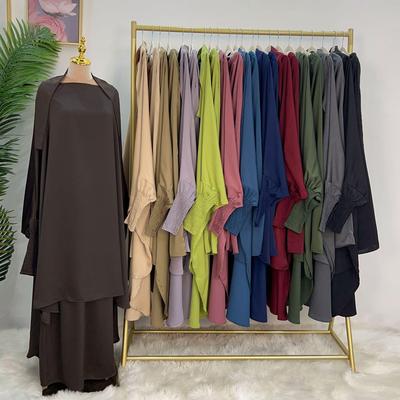 Loriya 2023 Color Sólido Streetwear Swing Vestido Bata Conjunto - LR618