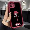 K-Kasane Teto Telefoonhoesje Voor IPhone Air 17 Pro Max 16 E 15 14 Pro Max 13 12 11 Mini Plus Zacht Siliconen Wijnrood Hoesje