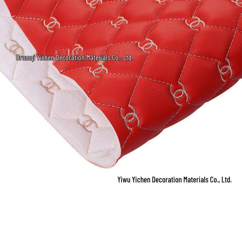 Thick Faux Leather Embroidered Car Interior Headliner & Foot Mat