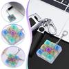 Chaveiro de Tecla de Teclado Mecânico DIY, Brinquedo de Alívio de Estresse com LED de 9 Teclas, Gadget Relaxante Finger Clicker para Mesa de Escritório e Viagem
