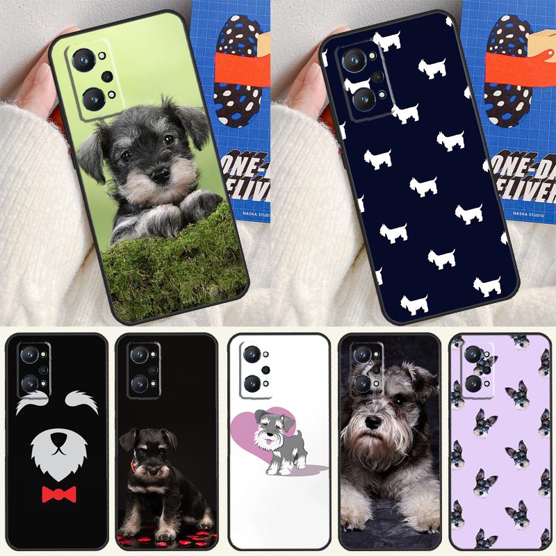Schnauzer Puppy Dog For Realme 11 10 12 13 14 Pro Plus GT 5 6 6T GT7 Pro C61 C53 C51 C21Y C25S C55 C67 C75 Case
