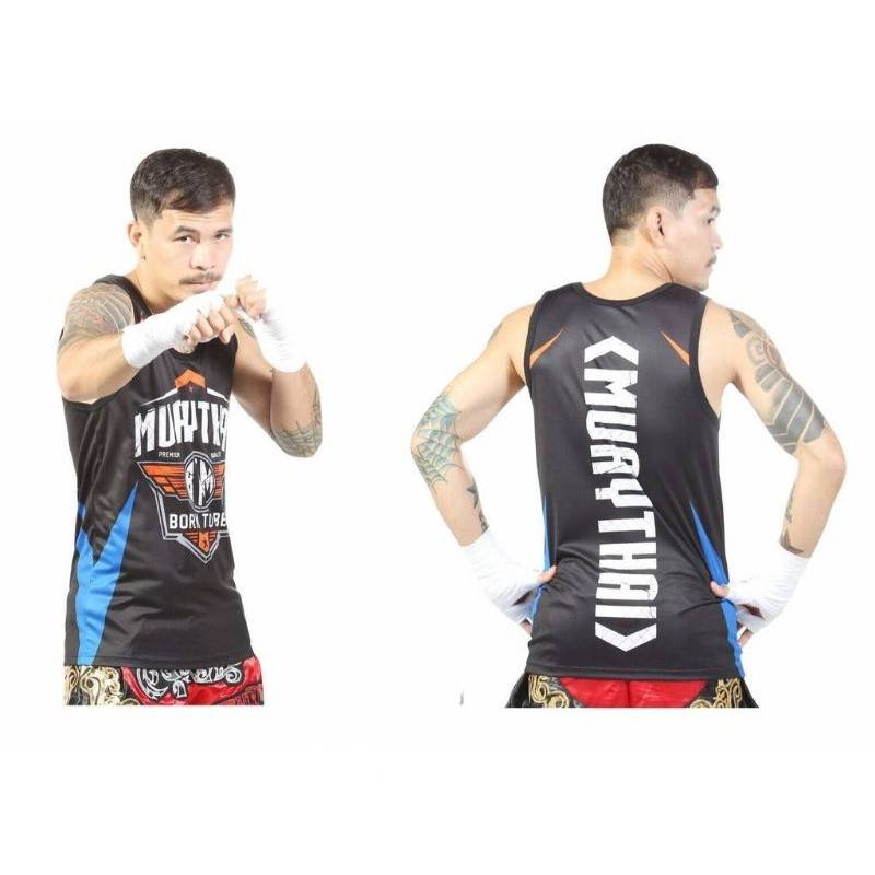 Siatkowy podkoszulek z nadrukiem Muay Thai Kick Boxing tajlandia mężczyźni kobiety koszulka z siecią na ryby bez rękawów 10