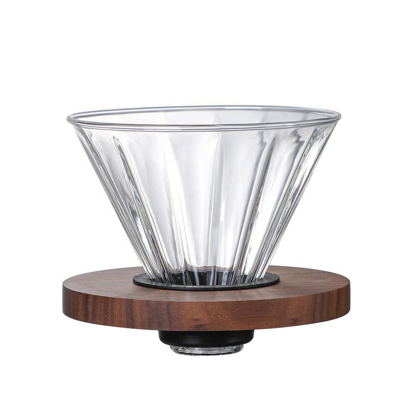 New thickened glass coffee pot American sharing pot set coffee filter