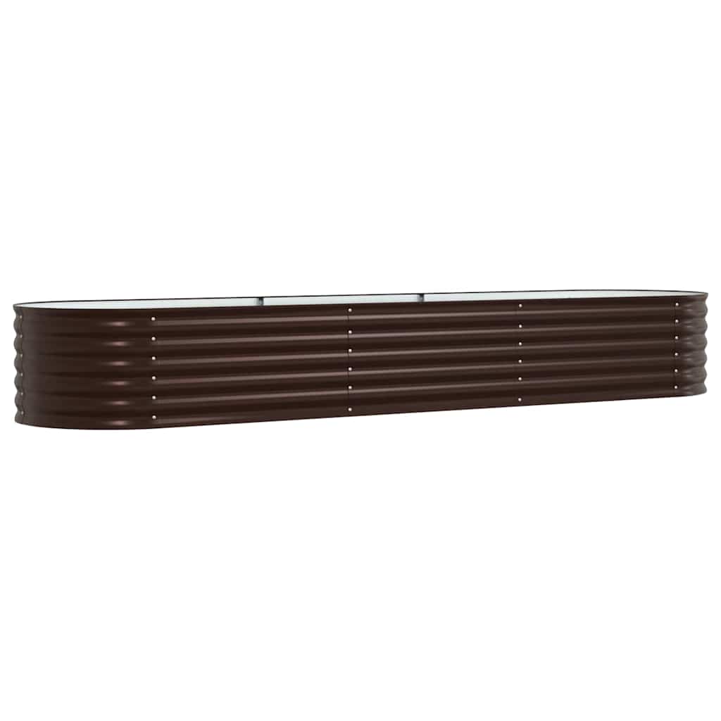 Raised Bed Brown 320 x 80 x 44 cm Steel