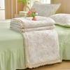 2026 Pure Cotton Double Gauze Lace Bed Skirt Summer Quilt: Cool Air Conditioning Four-Piece Set