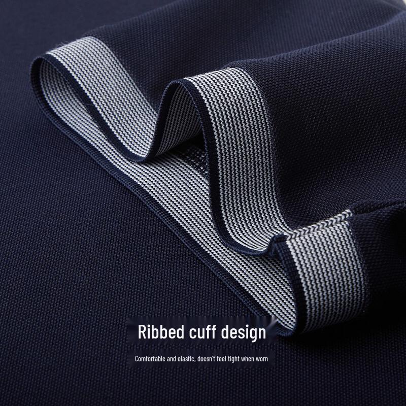Shanshan Men's Jacquard Stand-Collar Short-Sleeve T-Shirt