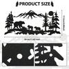 Winter Rentier Lasercut Metall Wandkunst, Exquisite Eisen Dekoration für Zuhause Holzhaus Jagd Urlaubsdekor, Rostfrei