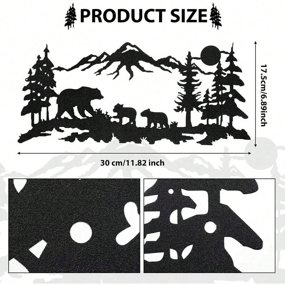 Winter Rentier Lasercut Metall Wandkunst, Exquisite Eisen Dekoration für Zuhause Holzhaus Jagd Urlaubsdekor, Rostfrei